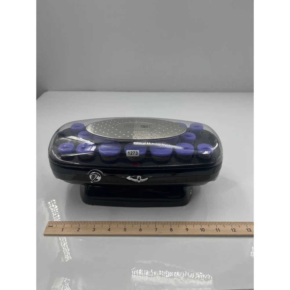 InfinitiPro by Conair Instant Heat Ceramic Flocked Hair Setter 12 Rollers Black